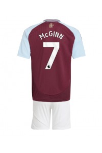 Aston Villa John McGinn #7 Jalkapallovaatteet Lasten Kotipeliasu 2024-25 Lyhythihainen (+ Lyhyet housut)